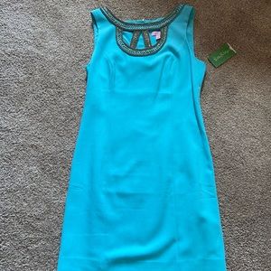 Lilly Pulitzer turquoise Lane Shift dress.